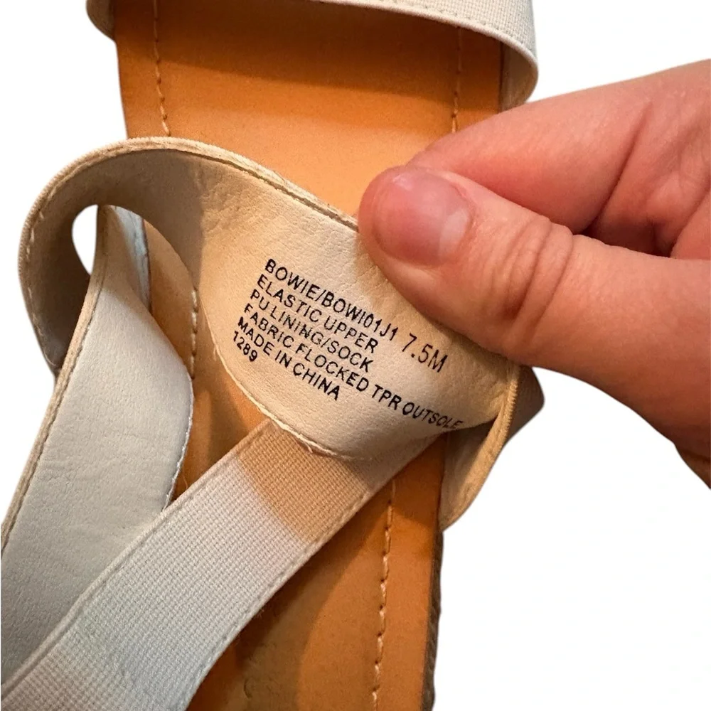 Madden Girl Womens Sandals Strap White Brown 7.5M - Picture 5 of 7